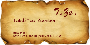 Takács Zsombor névjegykártya